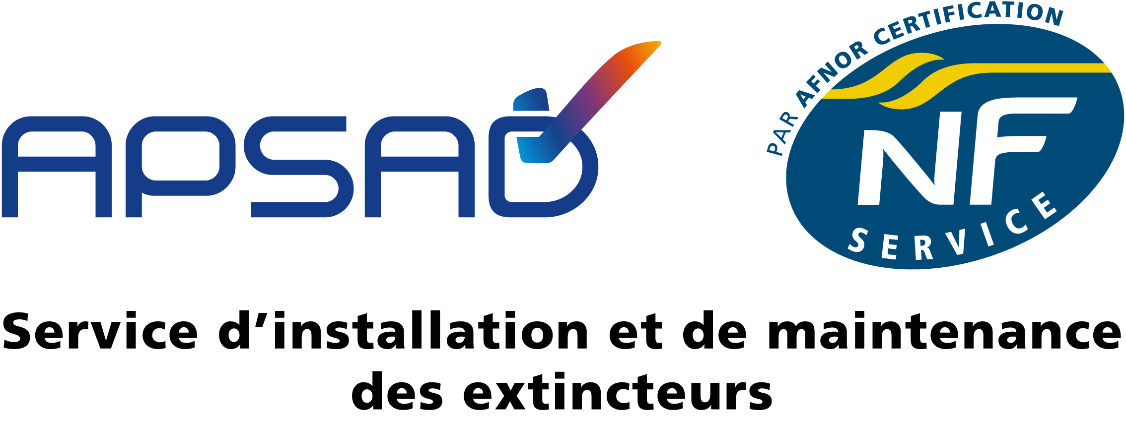 Logo APSAD et NF SERVICES - certifications